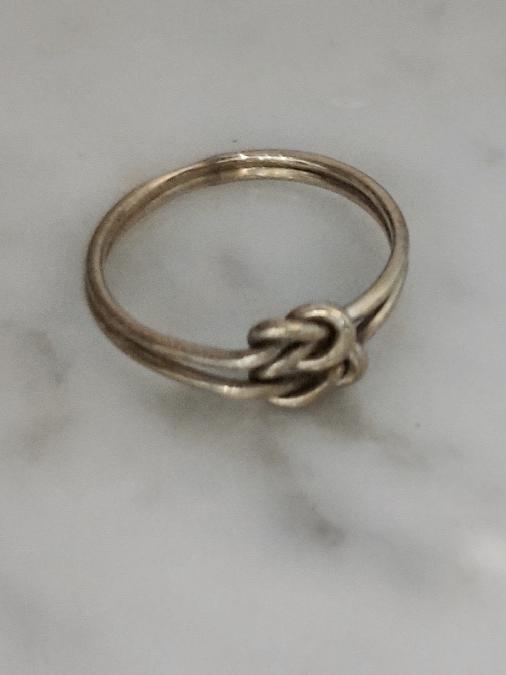 Delicate Celtic Knot Stackable Ring - Silver Size 7